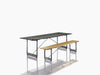 Brut Dining Table anthracite fume glass grey smoke - studio