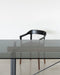 Brut Dining Table american anthracite black glass grey smoked walnut - ambient
