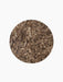 Top-down view of the circular Androgyne Side Tabletop, showcasing the intricate brown and beige veining of Emperador marble.