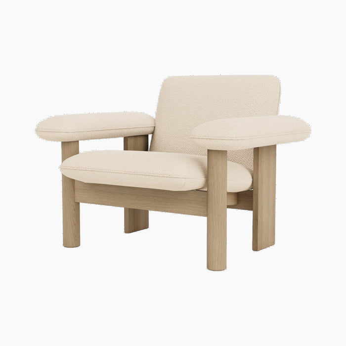 Brasilia Lounge Chair, Low Back, Textile - Logan Jasmine