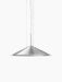Front view of the Chancery Pendant Lamp, with a rippled, stepped silhouette in brushed aluminium against a black background.