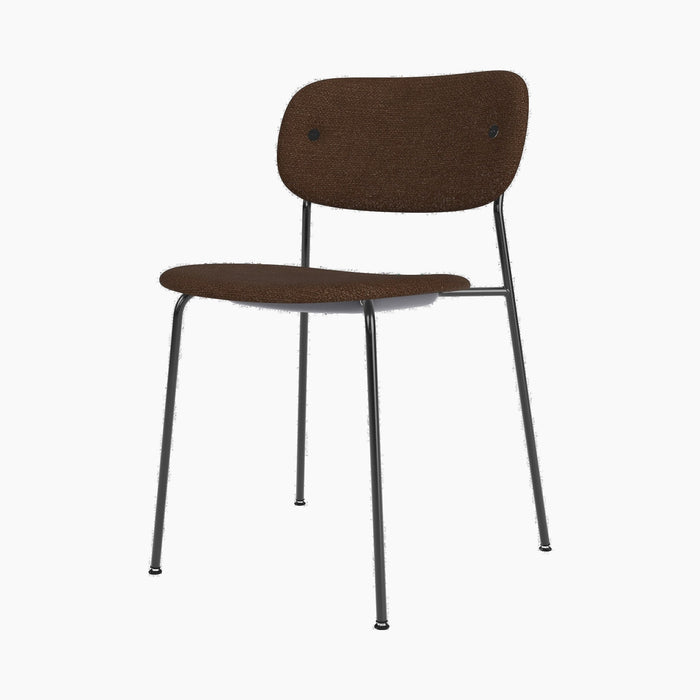 Co Dining Chair, fully upholstered, Black - Audo Bouclé 07