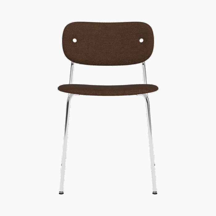 Co Dining Chair, fully upholstered, Chrome - Audo Bouclé 07