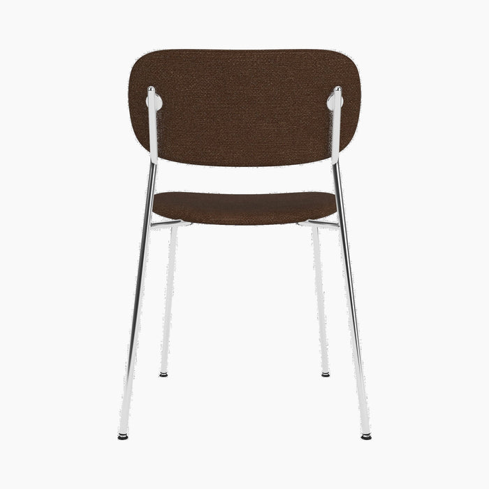 Co Dining Chair, fully upholstered, Chrome - Audo Bouclé 07