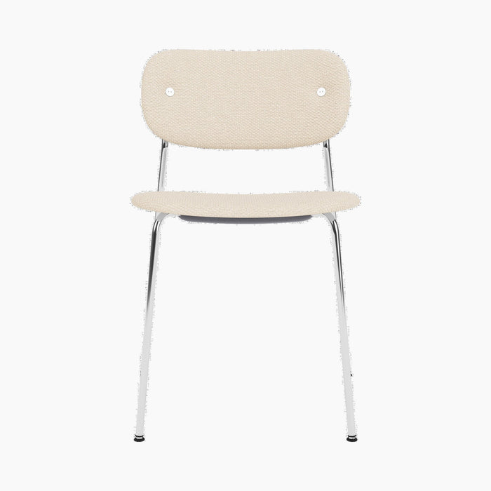 Co Dining Chair, fully upholstered, Chrome - Logan Jasmine