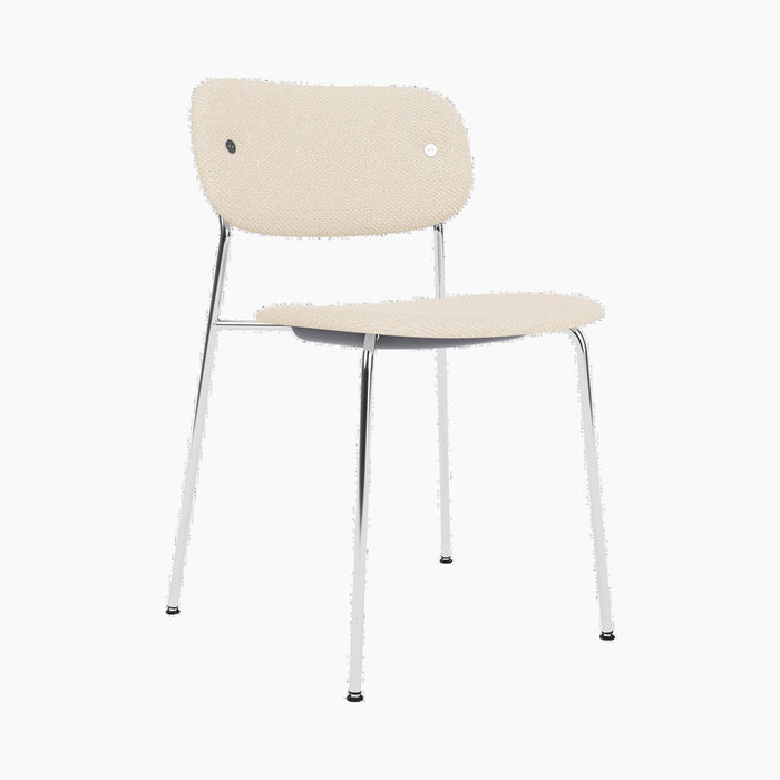 Co Dining Chair, fully upholstered, Chrome - Logan Jasmine