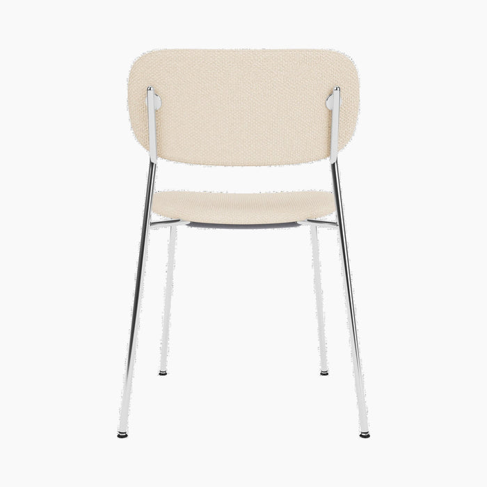 Co Dining Chair, fully upholstered, Chrome - Logan Jasmine