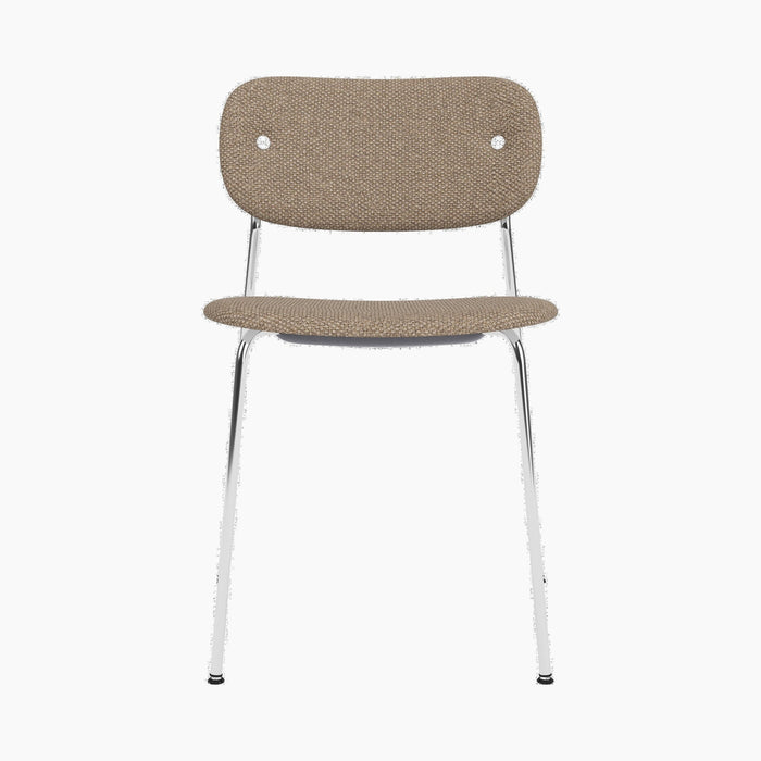 Co Dining Chair, fully upholstered, Chrome - Logan Flint