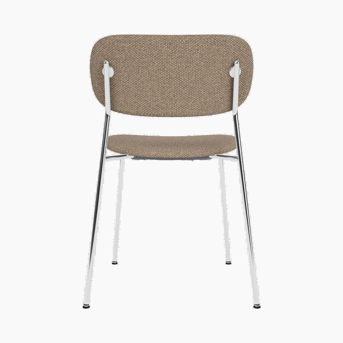 Co Dining Chair, fully upholstered, Chrome - Logan Flint