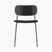 Co Dining Chair, upholstered seat, Black Frame - Sierra 1001