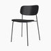 Co Dining Chair, upholstered seat, Black Frame - Sierra 1001