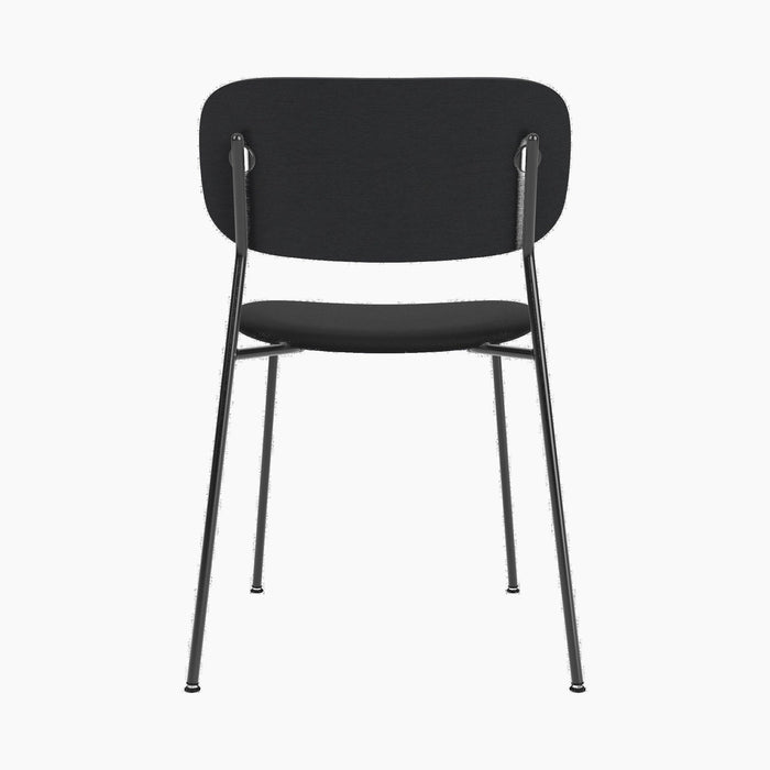 Co Dining Chair, upholstered seat, Black Frame - Sierra 1001
