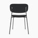 Co Dining Chair, upholstered seat, Black Frame - Sierra 1001