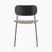Co Dining Chair, upholstered seat, Black Frame - Audo Bouclé 02
