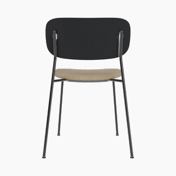 Co Dining Chair, upholstered seat, Black Frame - Audo Bouclé 02