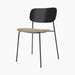 Co Dining Chair, upholstered seat, Black Frame - Audo Bouclé 02