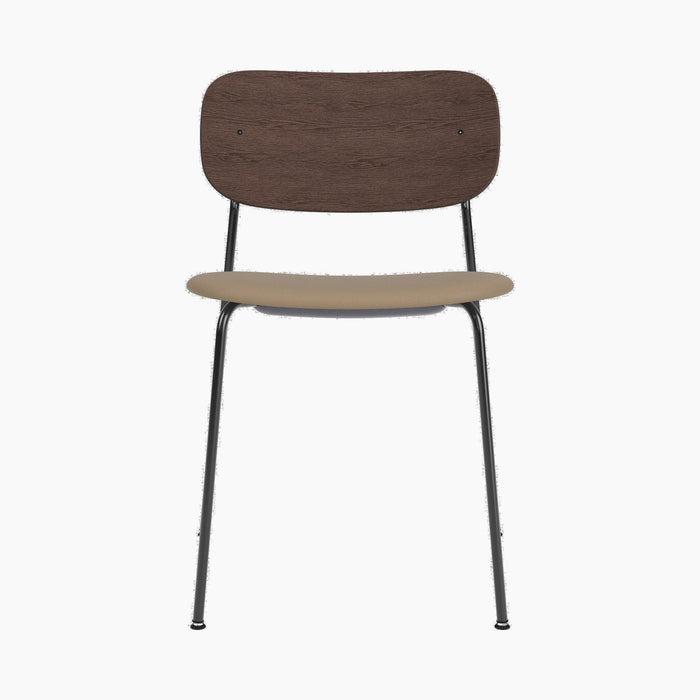 Co Dining Chair, upholstered seat, Black Frame - Sierra 1611