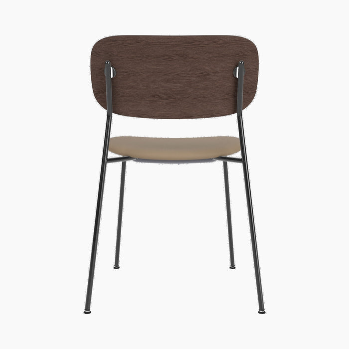 Co Dining Chair, upholstered seat, Black Frame - Sierra 1611