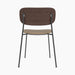 Co Dining Chair, upholstered seat, Black Frame - Sierra 1611