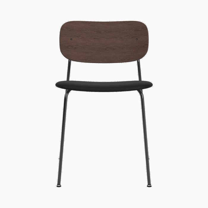 Co Dining Chair, upholstered seat, Black Frame - Sierra 1001