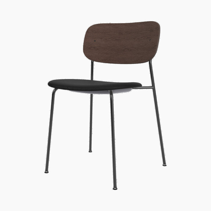 Co Dining Chair, upholstered seat, Black Frame - Sierra 1001