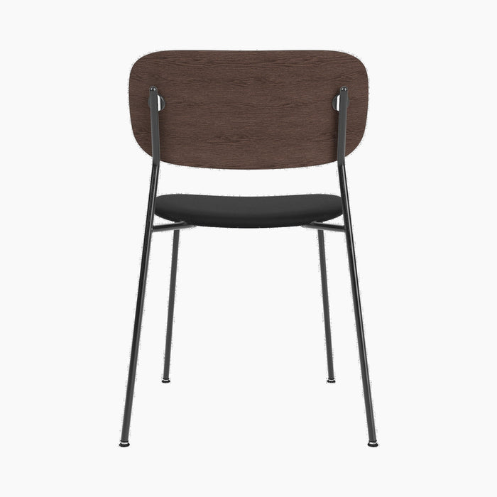 Co Dining Chair, upholstered seat, Black Frame - Sierra 1001