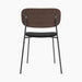 Co Dining Chair, upholstered seat, Black Frame - Sierra 1001
