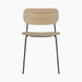Co Dining Chair, upholstered seat, Black Frame - Audo Bouclé 02