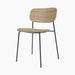 Co Dining Chair, upholstered seat, Black Frame - Audo Bouclé 02