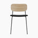 Co Dining Chair, upholstered seat, Black Frame - Sierra 1001