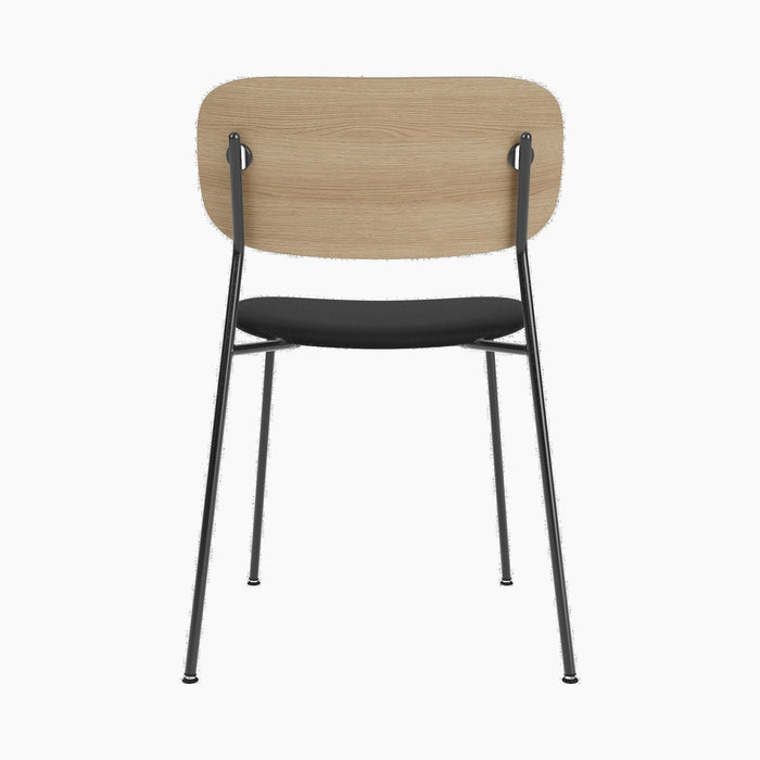 Co Dining Chair, upholstered seat, Black Frame - Sierra 1001
