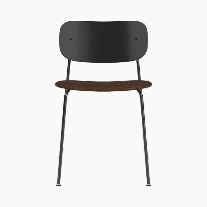 Co Dining Chair, upholstered seat, Black Frame - Audo Bouclé 07