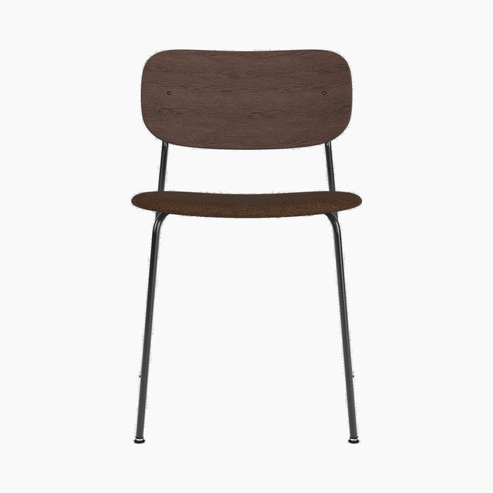 Co Dining Chair, upholstered seat, Black Frame - Audo Bouclé 07