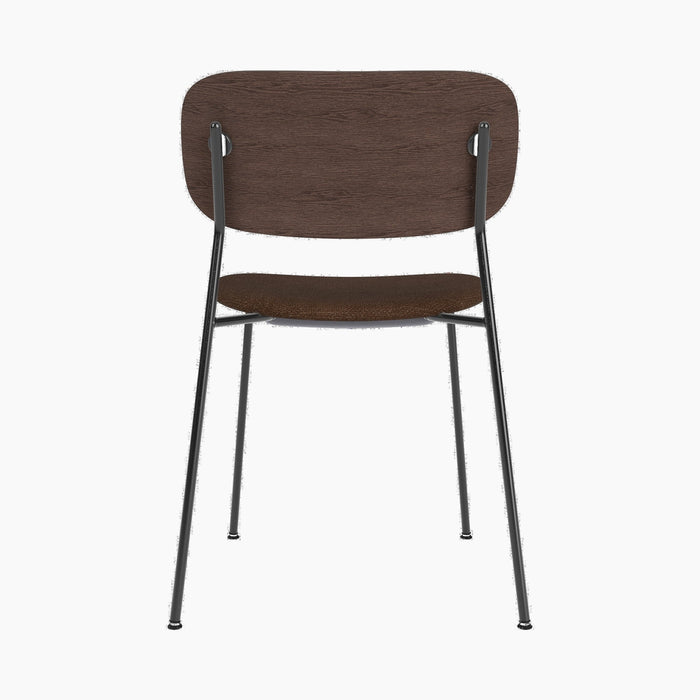 Co Dining Chair, upholstered seat, Black Frame - Audo Bouclé 07