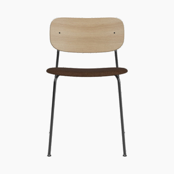 Co Dining Chair, upholstered seat, Black Frame - Audo Bouclé 07
