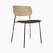 Co Dining Chair, upholstered seat, Black Frame - Audo Bouclé 07