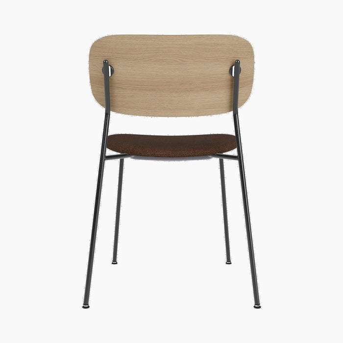 Co Dining Chair, upholstered seat, Black Frame - Audo Bouclé 07