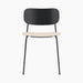 Co Dining Chair, upholstered seat, Black Frame - Logan Jasmin