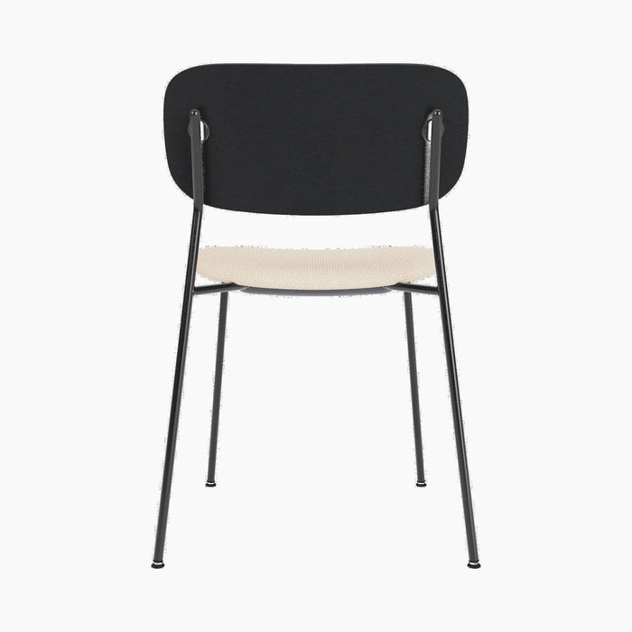 Co Dining Chair, upholstered seat, Black Frame - Logan Jasmin
