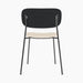 Co Dining Chair, upholstered seat, Black Frame - Logan Jasmin