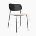 Co Dining Chair, upholstered seat, Black Frame - Logan Jasmin