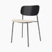 Co Dining Chair, upholstered seat, Black Frame - Logan Jasmin