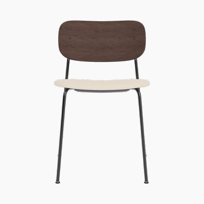 Co Dining Chair, upholstered seat, Black Frame - Logan Jasmin