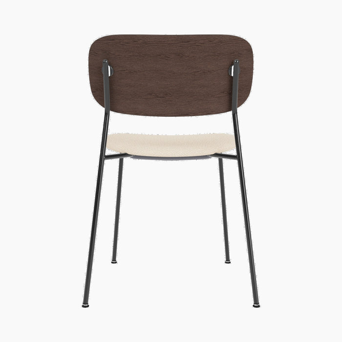 Co Dining Chair, upholstered seat, Black Frame - Logan Jasmin