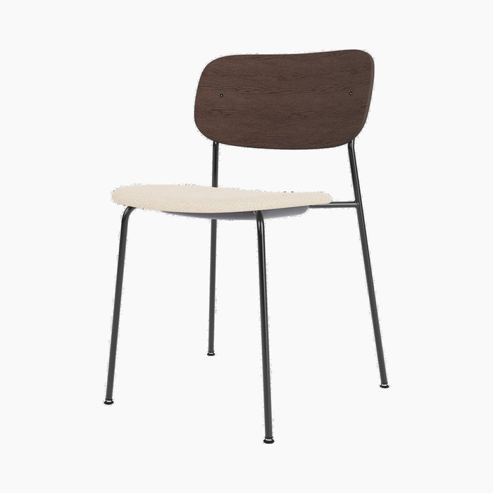 Co Dining Chair, upholstered seat, Black Frame - Logan Jasmin