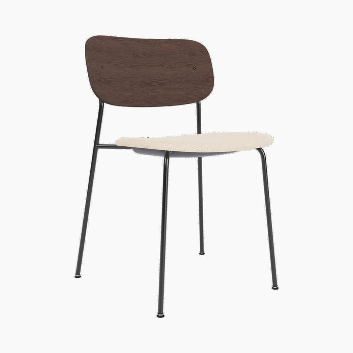 Co Dining Chair, upholstered seat, Black Frame - Logan Jasmin