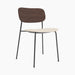 Co Dining Chair, upholstered seat, Black Frame - Logan Jasmin