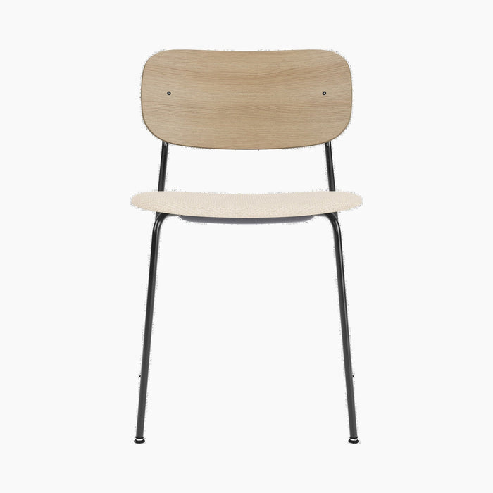 Co Dining Chair, upholstered seat, Black Frame - Logan Jasmin