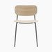 Co Dining Chair, upholstered seat, Black Frame - Logan Jasmin