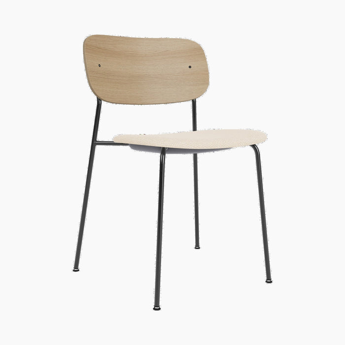 Co Dining Chair, upholstered seat, Black Frame - Logan Jasmin